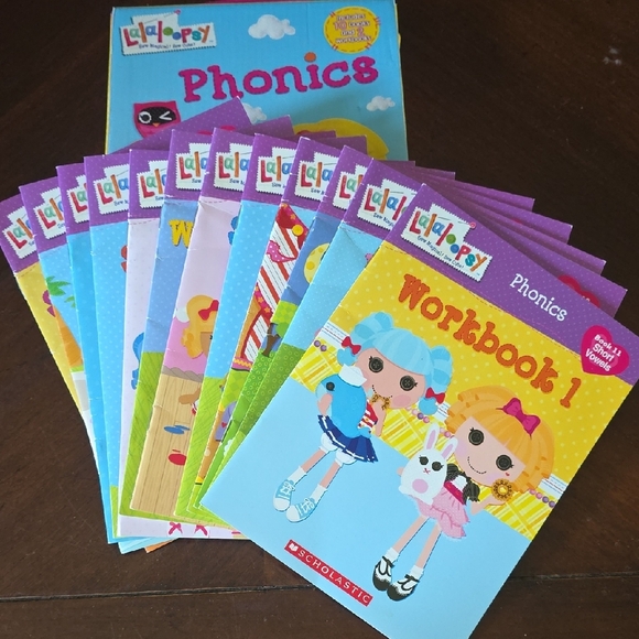 (J40) Scholastic Phonics Workbook Set - Lalaloopsy Phonics 12 Paper Back Books - Picture 1 of 3